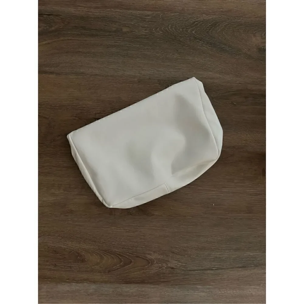 ASOS Design Roll Top Clutch Bag White